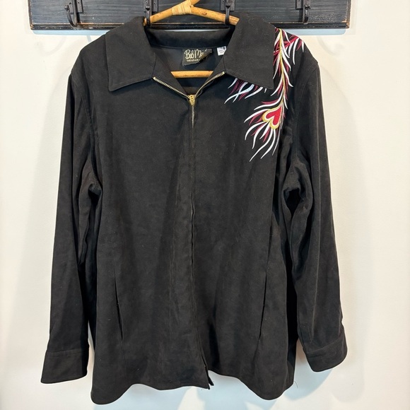 Vintage Bob Mackie Embroidered Rooster Art to Wear Jacket Size 1X - Picture 8 of 14